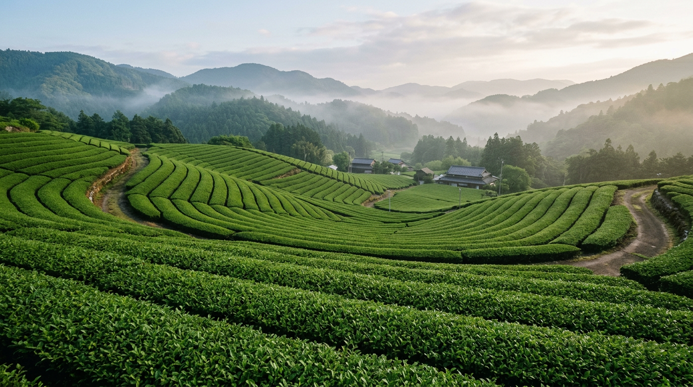 Green tea fields in Japan — quality at the source